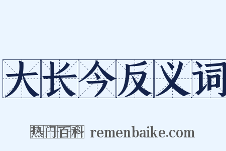 大长今反义词是什么意思的图片
